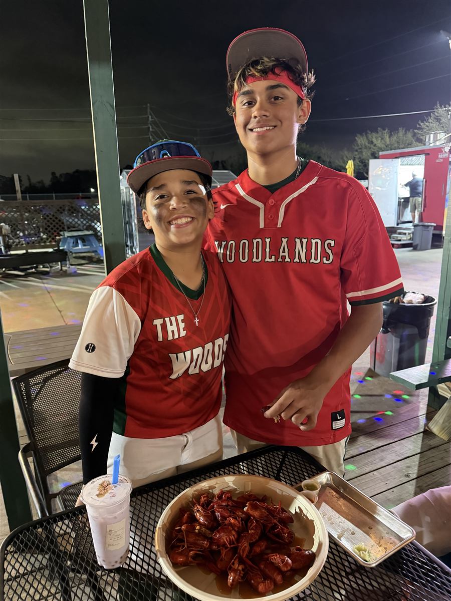 Jason's sons together after a game
